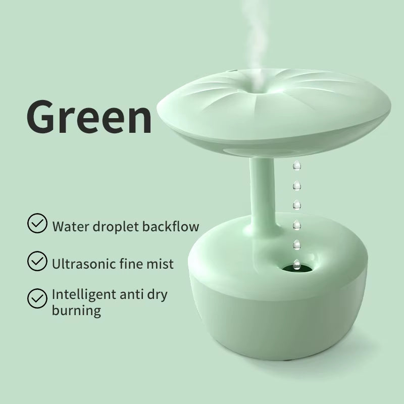 Air Humidifier Anti-Gravity Ultrasonic Cool Mist Maker Night Light Weightless Sprayer with LED Night Light Water Droplet