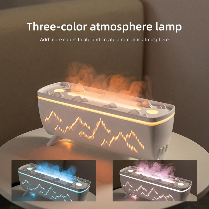 Flame Aromatherapy Machine Desktop Ultrasonic Double Spray Humidifier Aromatherapy Sprayer Silent Aroma Humidifier Portable Humidification