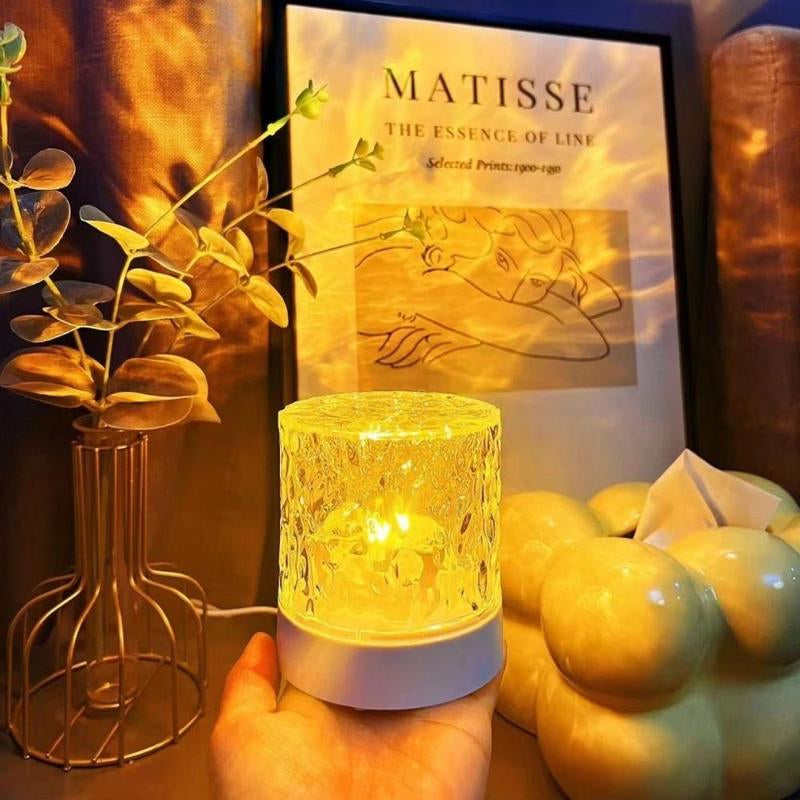 Creative Aurora Effect Light, Water Wave Projection Night Light, Dimmable Water Effect LED Light, Ceiling Projection Ambient Light for Bedroom, Office, Party